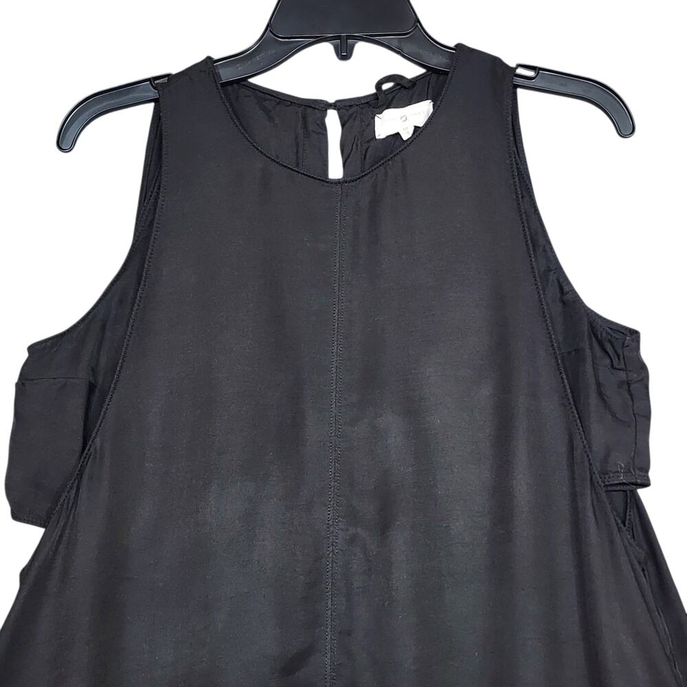 Lou & Grey Sleeveless Maxi Dress Built in Tank Bra Black Size Medium - Picture 10 of 14